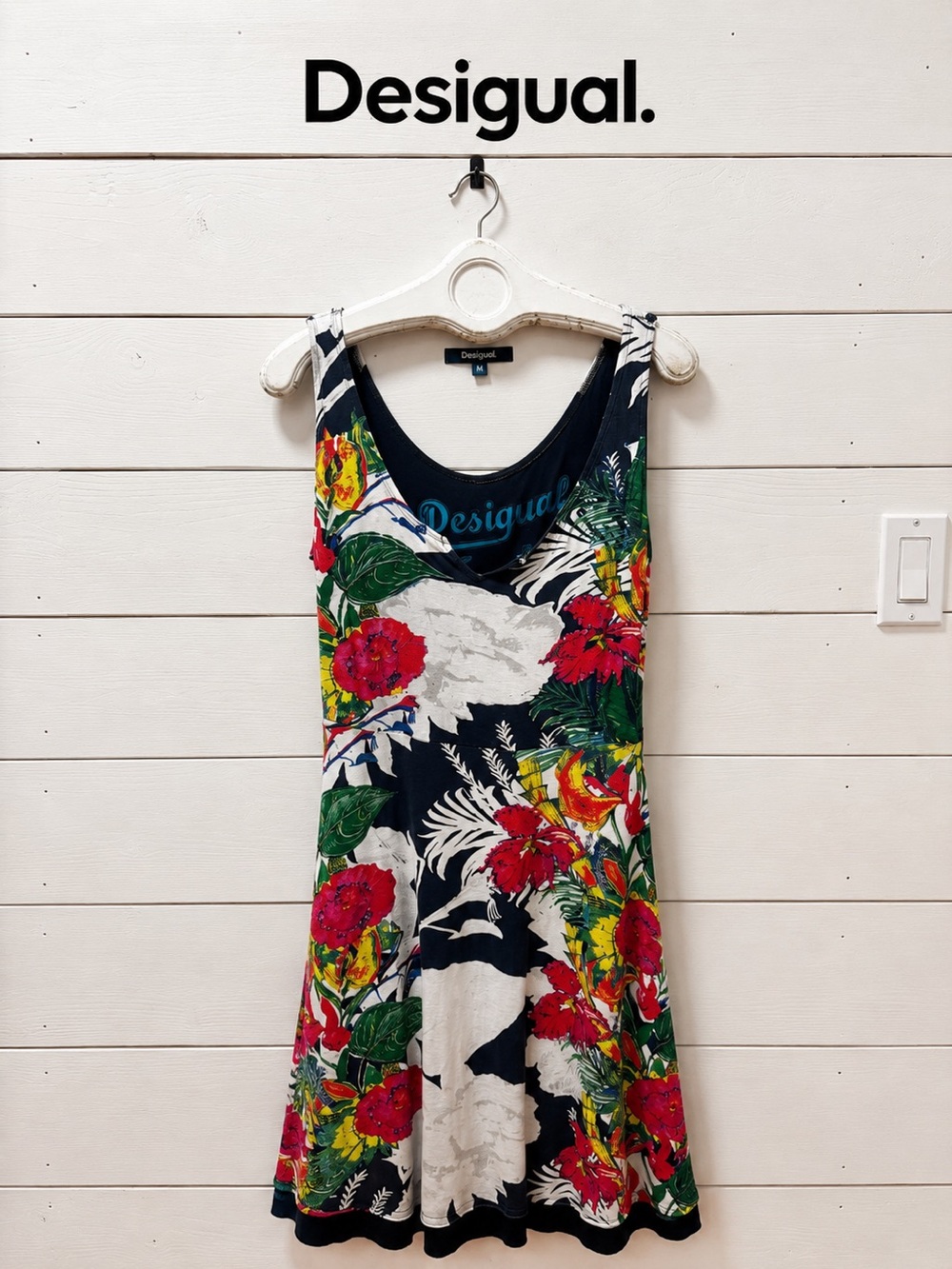 Desigual Floral Sleeveless Dress – Navy Multi – Europe L